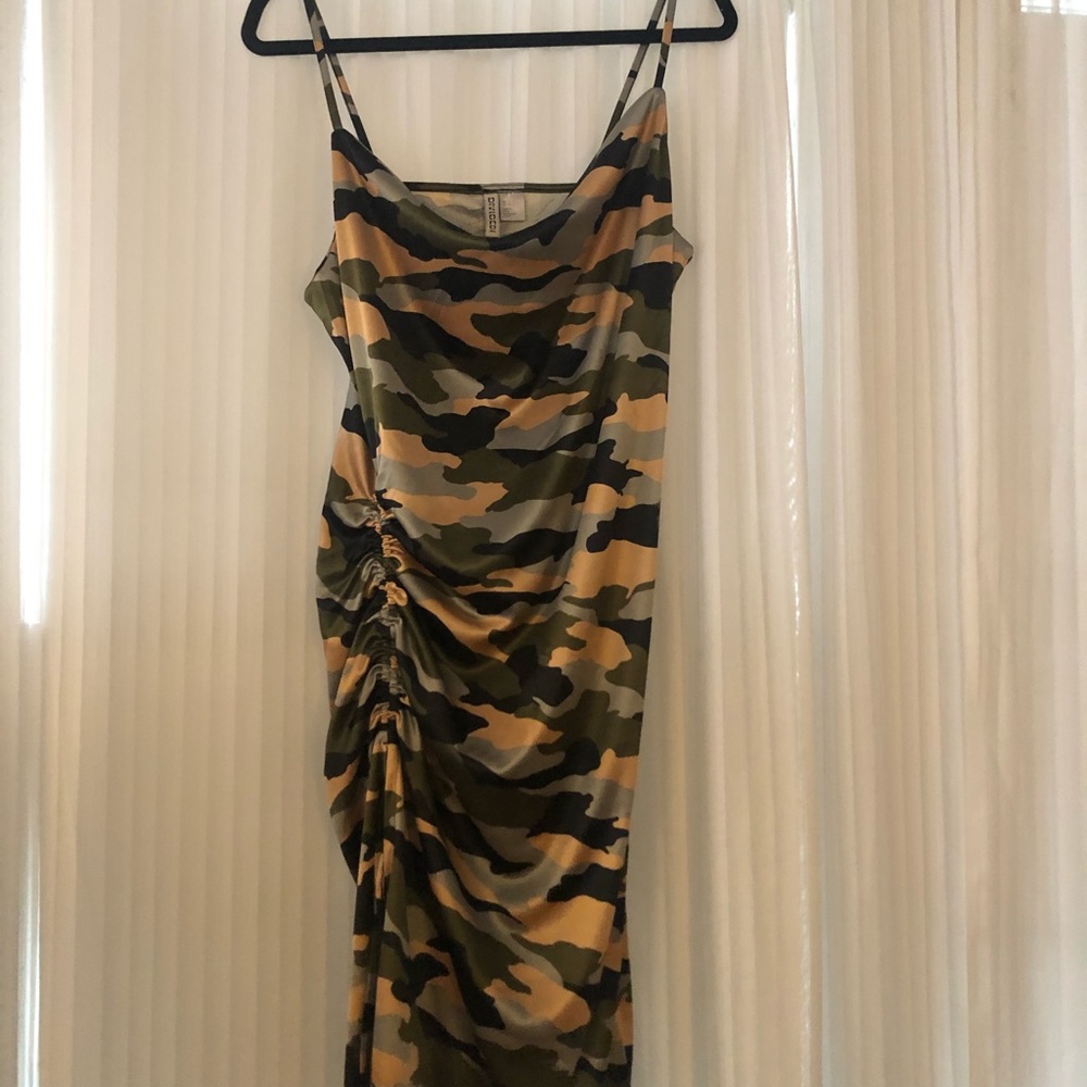 Strapped sexy camo dress